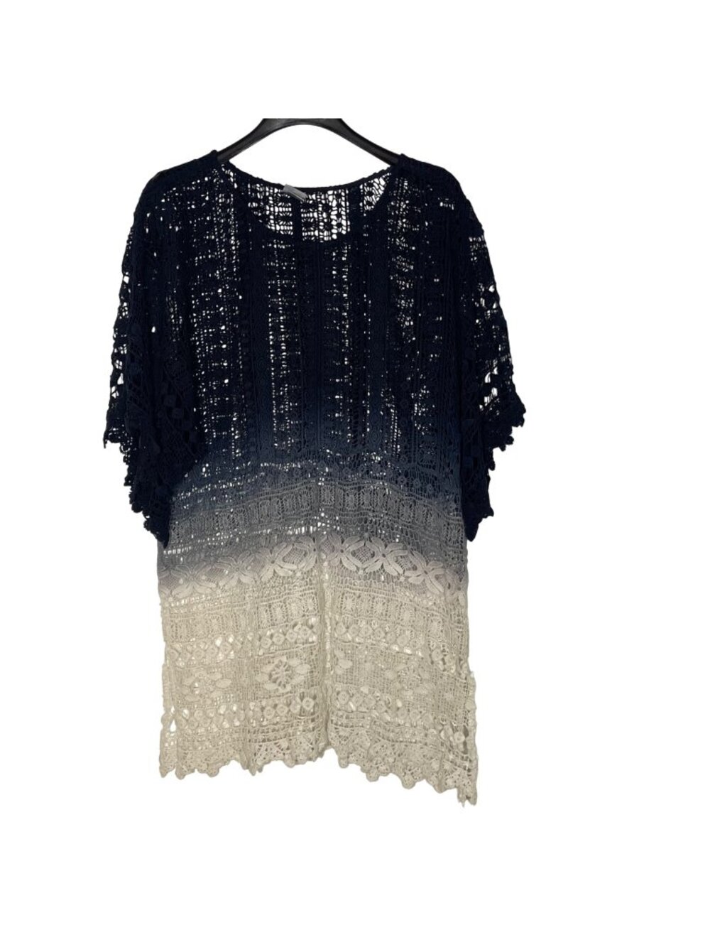 Mindset by XCVI Crochet Lace Ombre Sheer Top Coverup Boho Festival Sz L/XL (2)